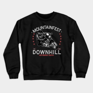 Mountainfest Downhill Motorbike Race Graphic Motorcycle Crewneck Sweatshirt